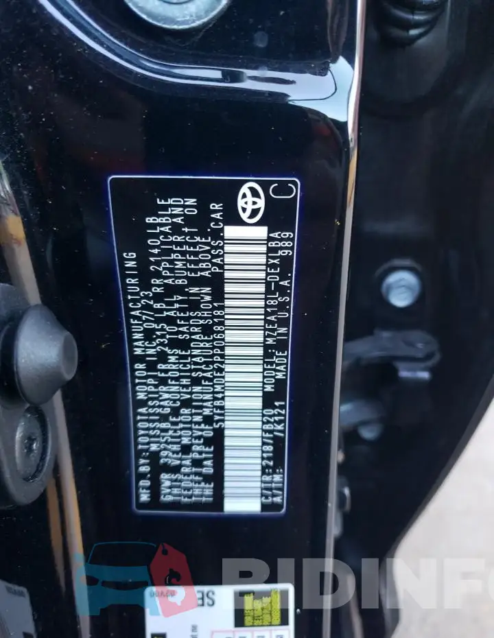 5YFB4MDE2PP068181 Photo# 12