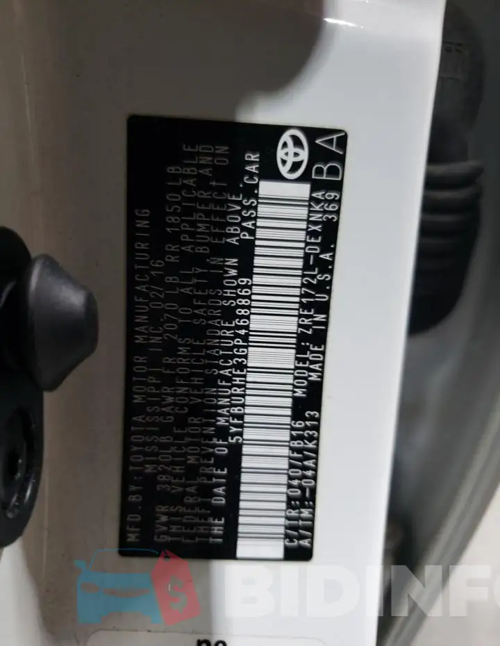 5YFBURHE3GP468869 Photo# 12