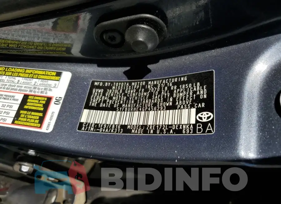 5YFBURHE4GP456293 Photo# 13
