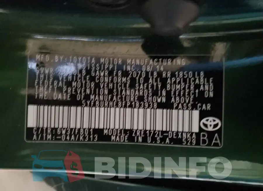 5YFBURHE8FP183938 Photo# 12