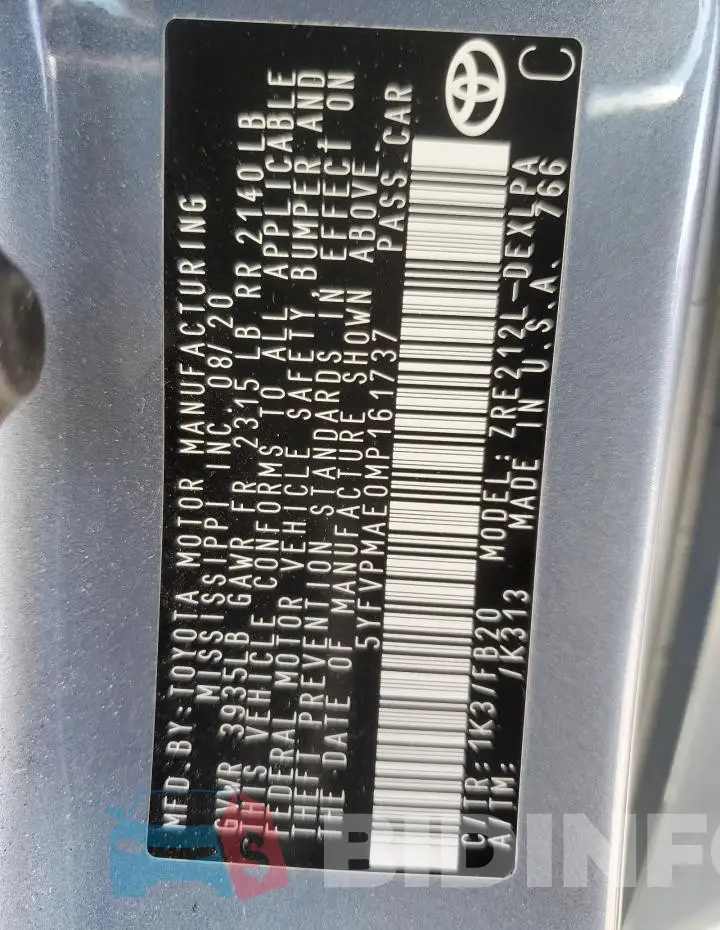 5YFVPMAE0MP161737 Photo# 12