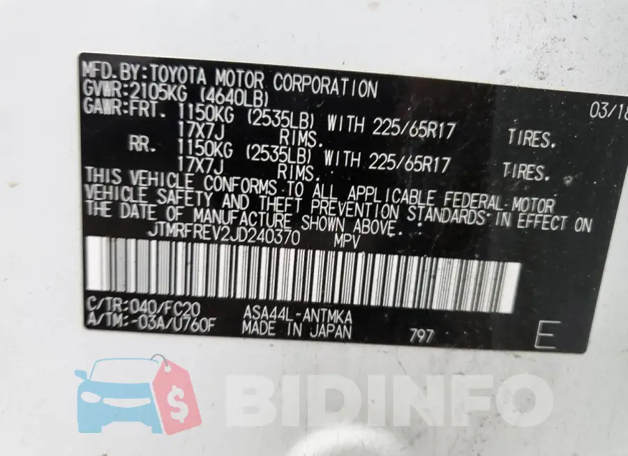 JTMRFREV2JD240370 Photo# 13