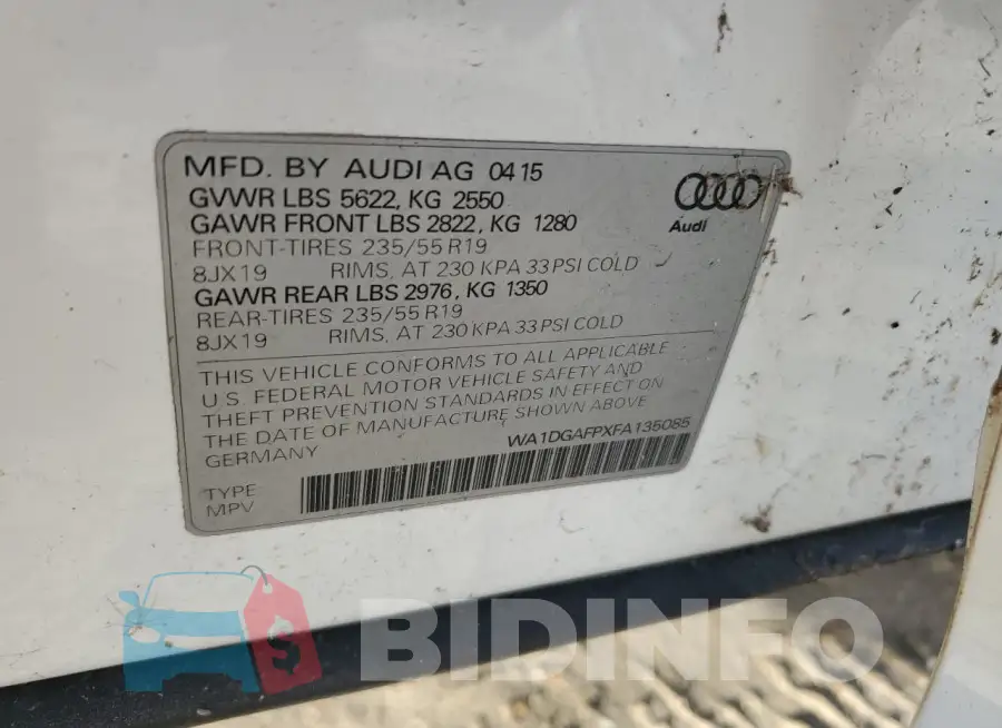 WA1DGAFPXFA135085 Photo# 13