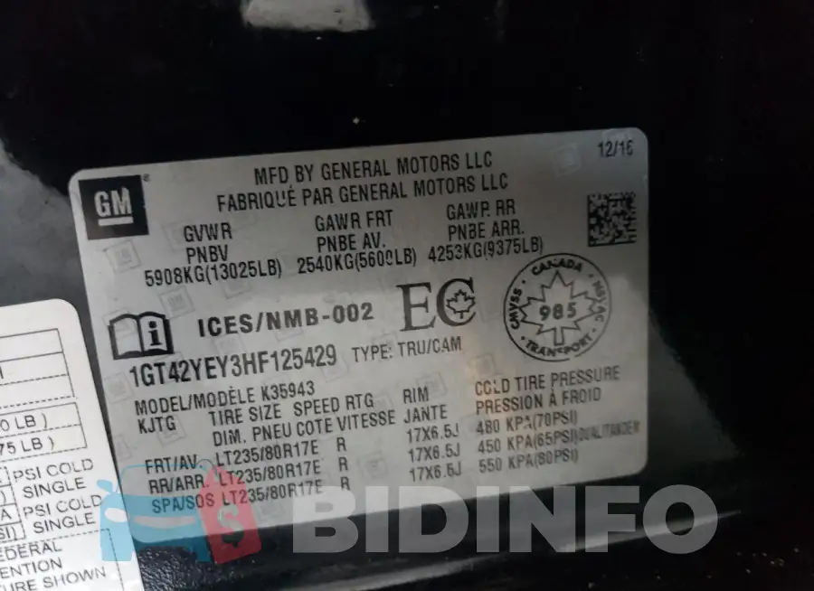 1GT42YEY3HF125429 Photo# 12