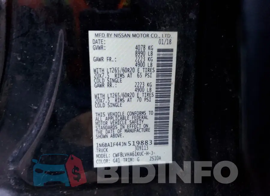 1N6BA1F44JN519883 Photo# 12