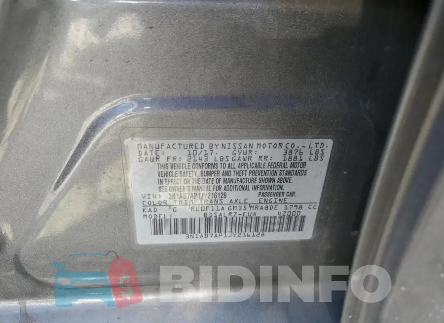 3N1AB7AP1JY216128 Photo# 12
