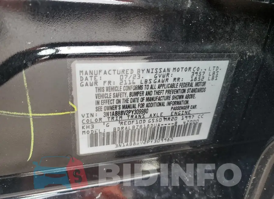 3N1AB8BV2PY309980 Photo# 12