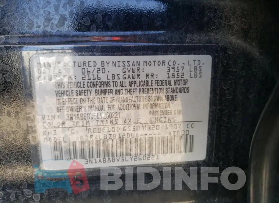 3N1AB8BV5LY260221 Photo# 13