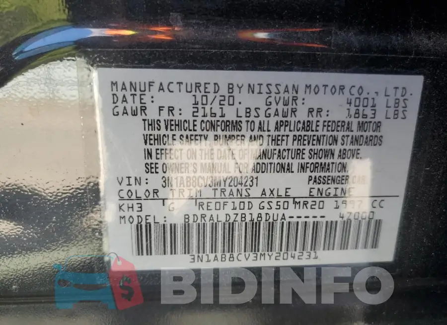 3N1AB8CV3MY204231 Photo# 13