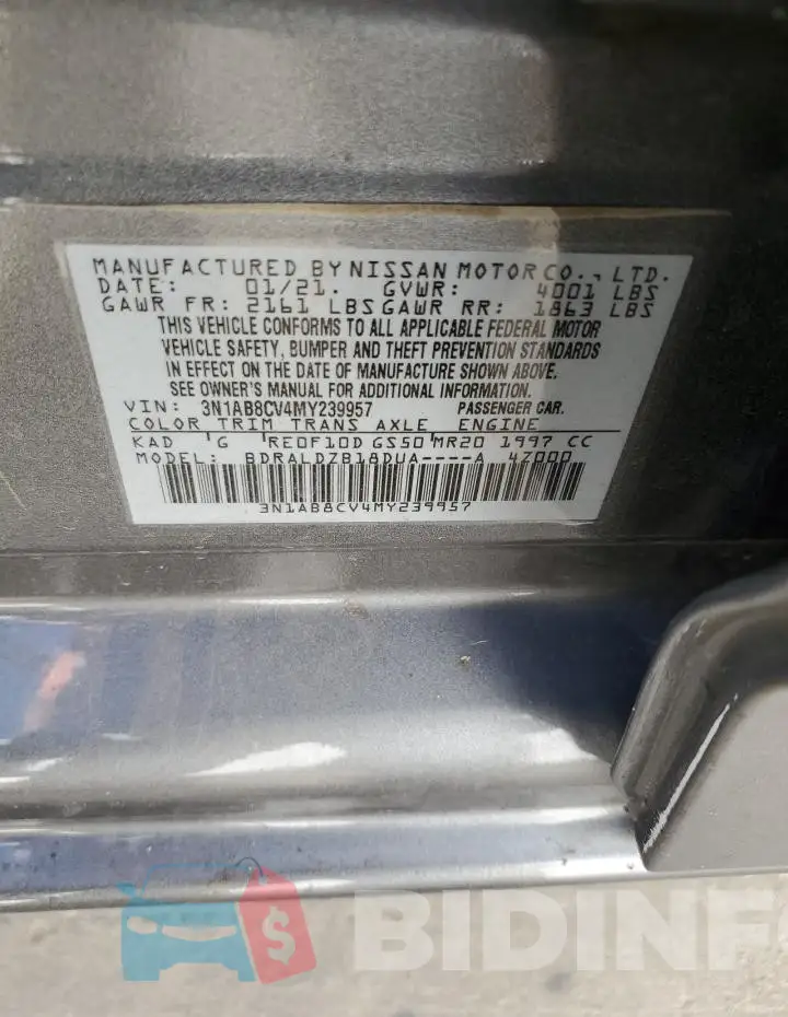 3N1AB8CV4MY239957 Photo# 12