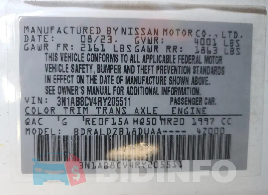 3N1AB8CV4RY205511 Photo# 13