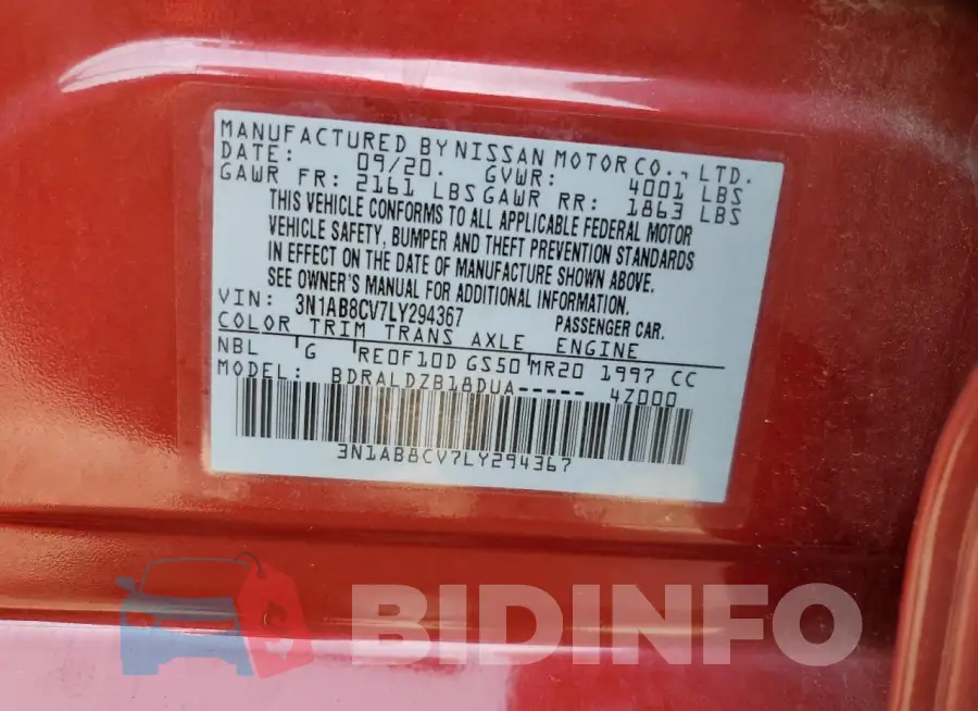 3N1AB8CV7LY294367 Photo# 12