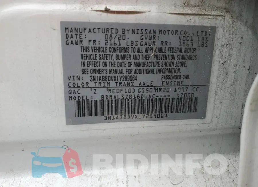 3N1AB8DVXLY289064 Photo# 12