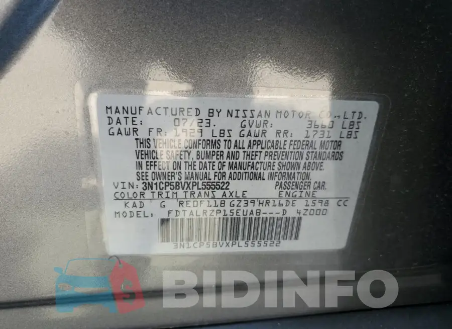 3N1CP5BVXPL555522 Photo# 12