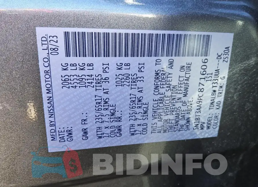 5N1BT3AA9PC871606 Photo# 14