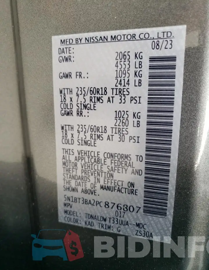 5N1BT3BA2PC876807 Photo# 12