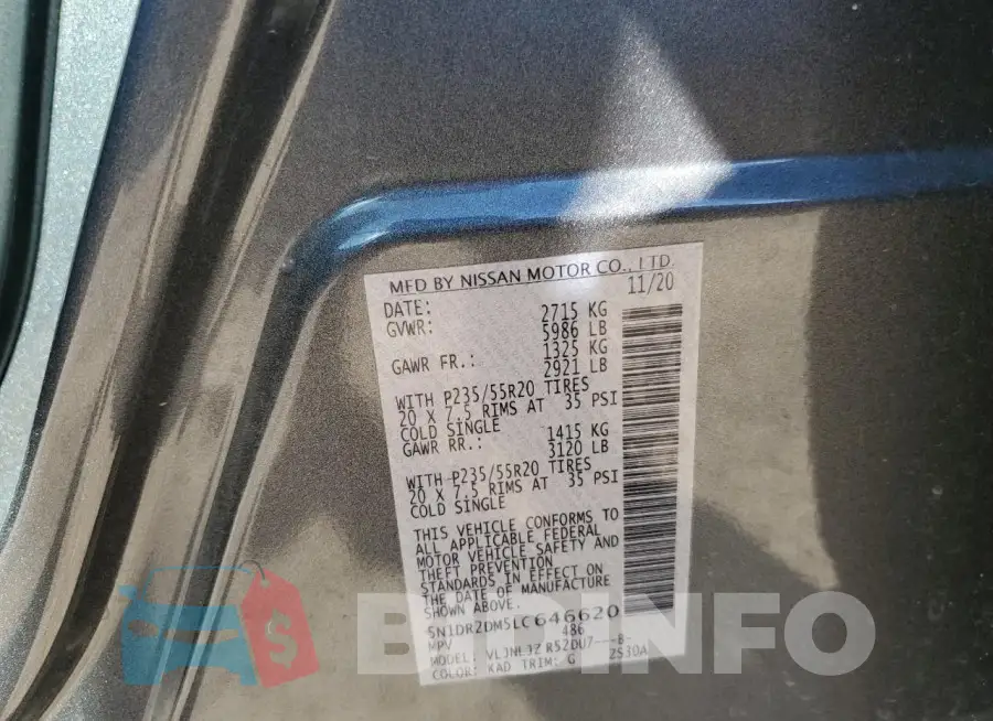 5N1DR2DM5LC646620 Photo# 12