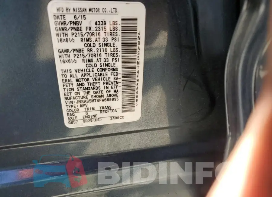 JN8AS5MT4FW669995 Photo# 12