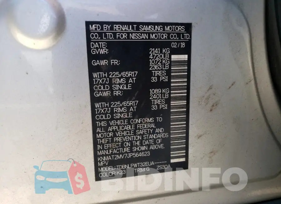 KNMAT2MV7JP564623 Photo# 13