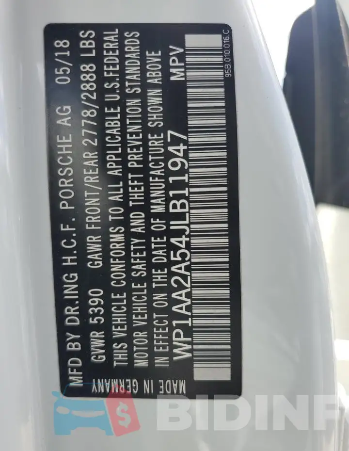 WP1AA2A54JLB11947 Photo# 13