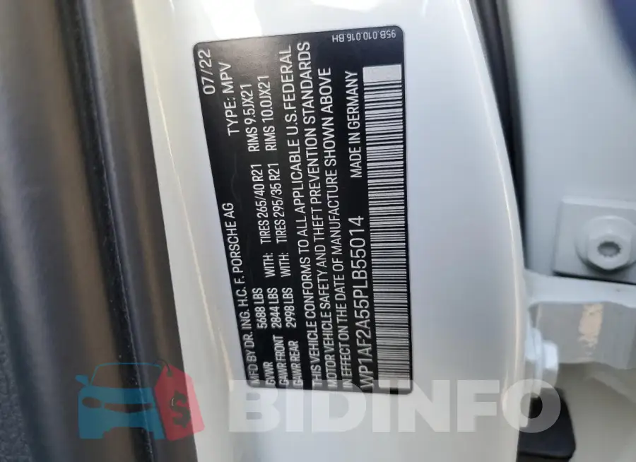 WP1AF2A55PLB55014 Photo# 14
