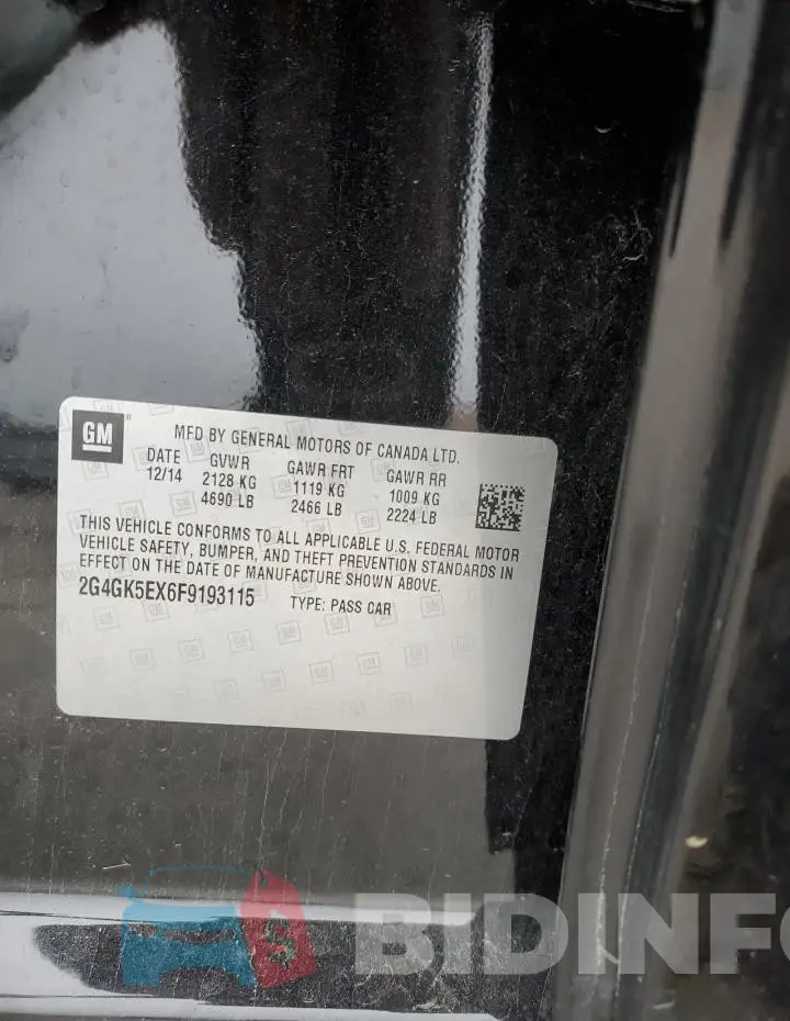 2G4GK5EX6F9193115 Photo# 12