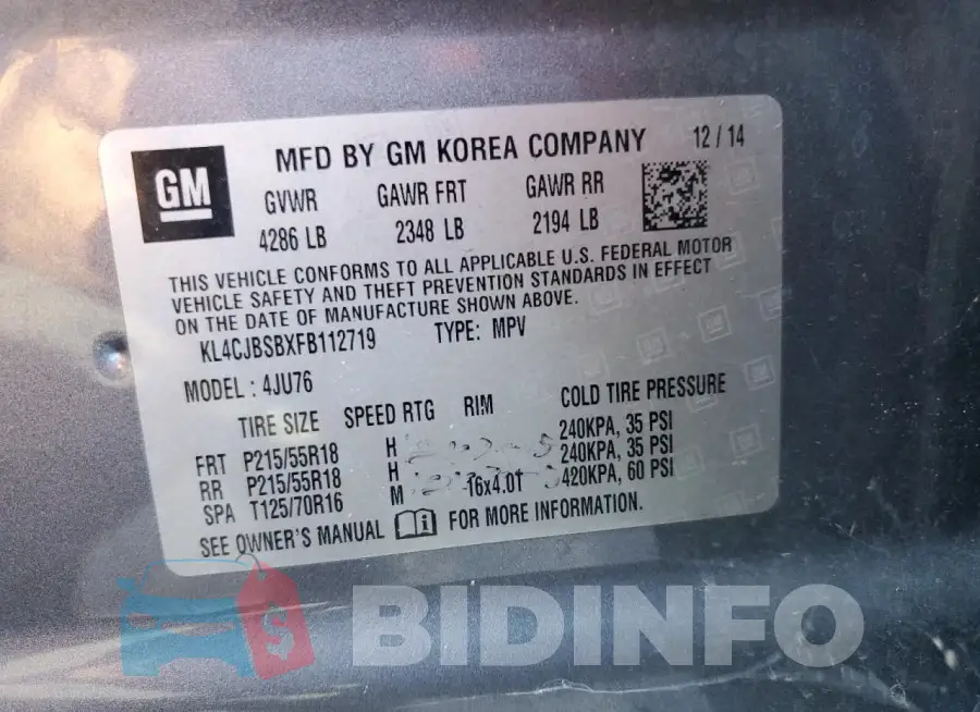 KL4CJBSBXFB112719 Photo# 12