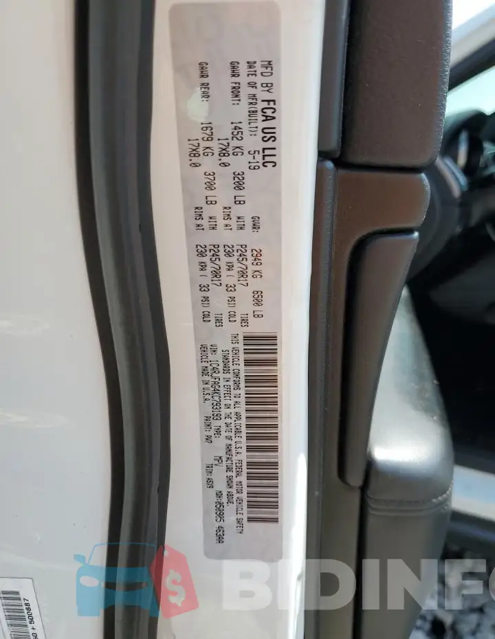 1C4RJFAG4KC793193 Photo# 14