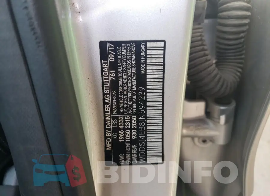 WDDSJ4EB8JN594239 Photo# 12