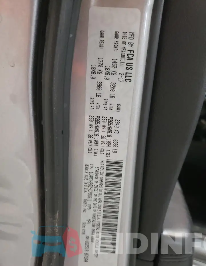 1C4RDHAG2HC798811 Photo# 13