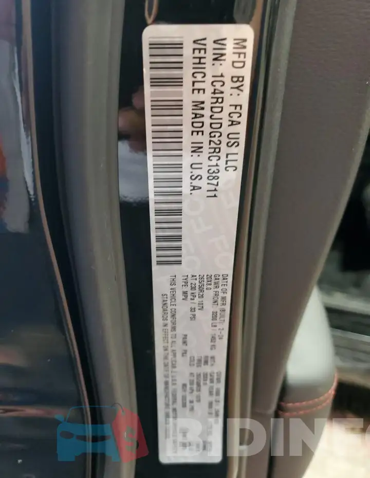 1C4RDJDG2RC138711 Photo# 13