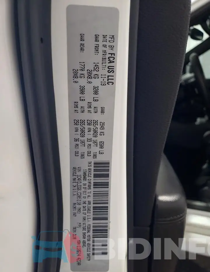 1C4RDJDG6LC205110 Photo# 13