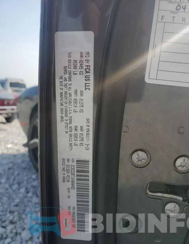 2C3CDZBT1KH606455 Photo# 12