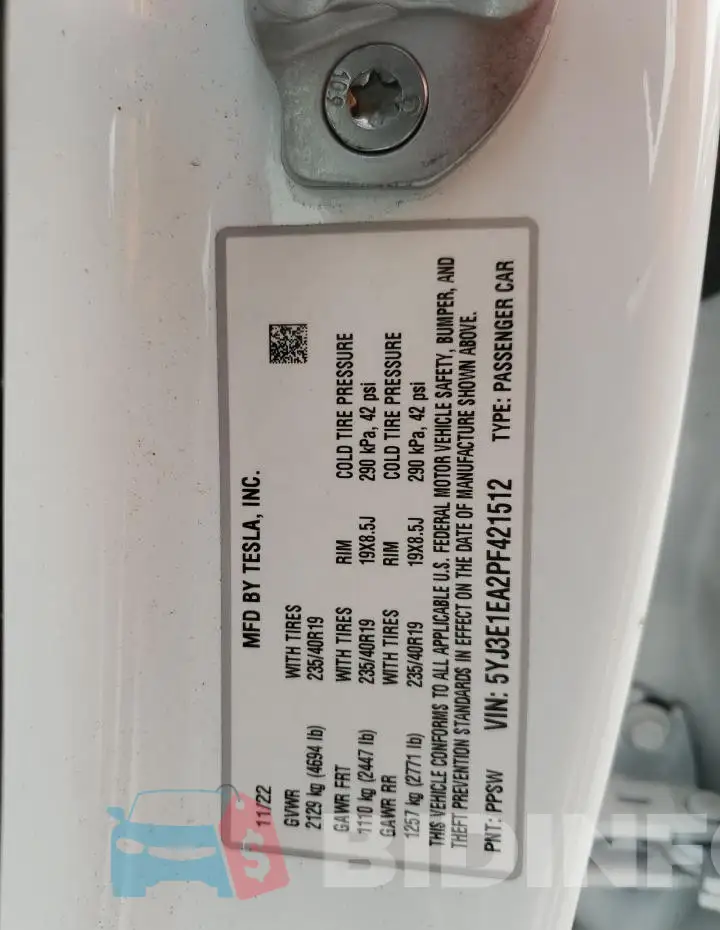 5YJ3E1EA2PF421512 Photo# 12