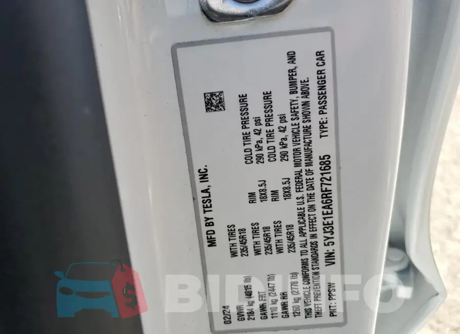 5YJ3E1EA6RF721685 Photo# 13