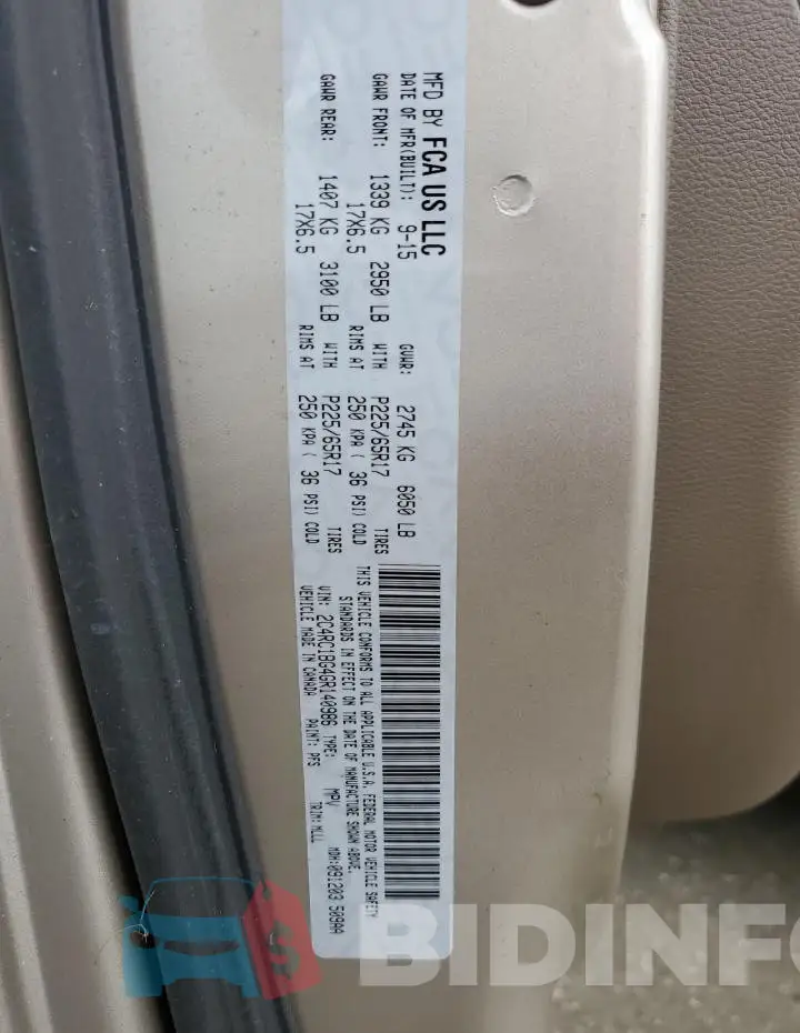 2C4RC1BG4GR140986 Photo# 13