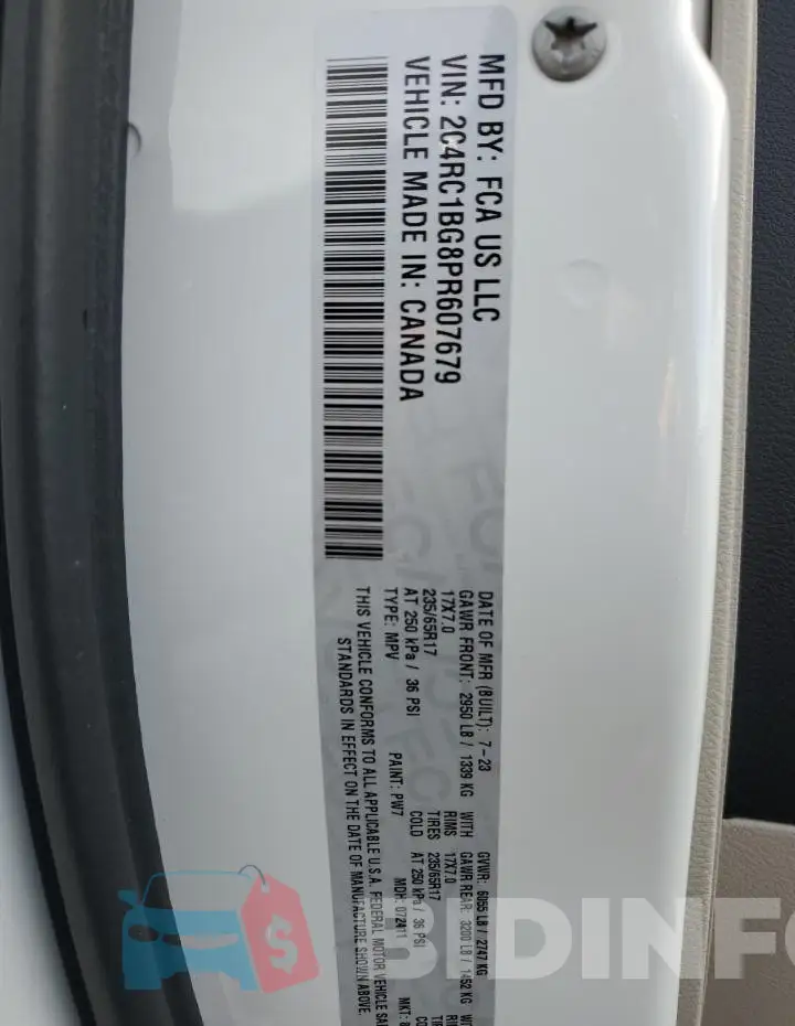 2C4RC1BG8PR607679 Photo# 13