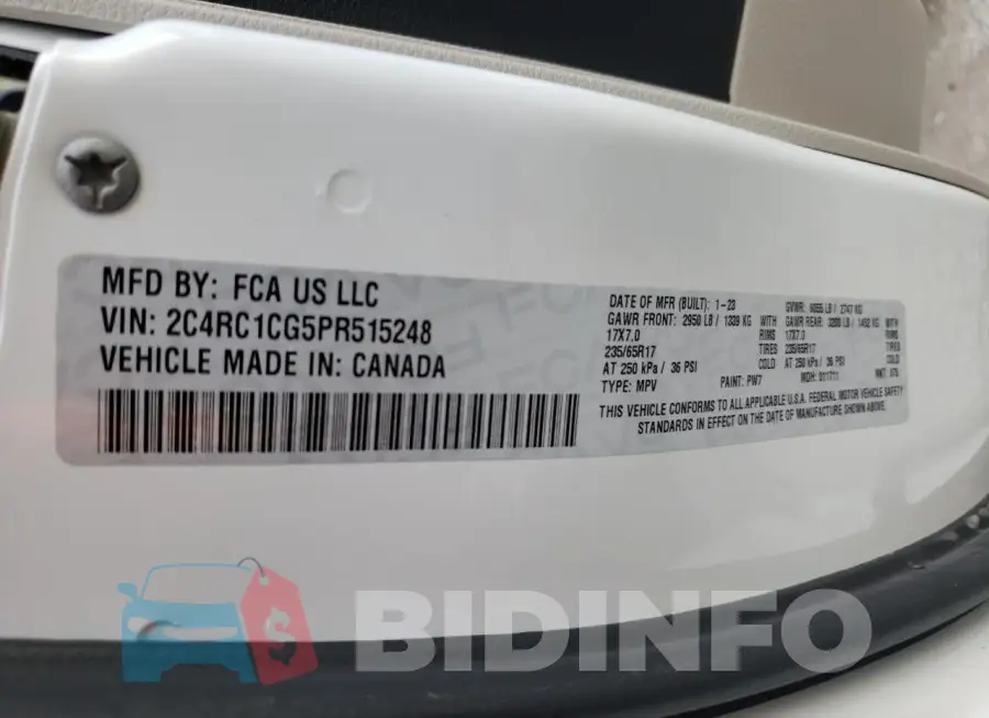 2C4RC1CG5PR515248 Photo# 13