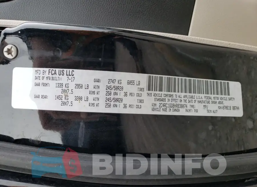 2C4RC1GG8HR838074 Photo# 13