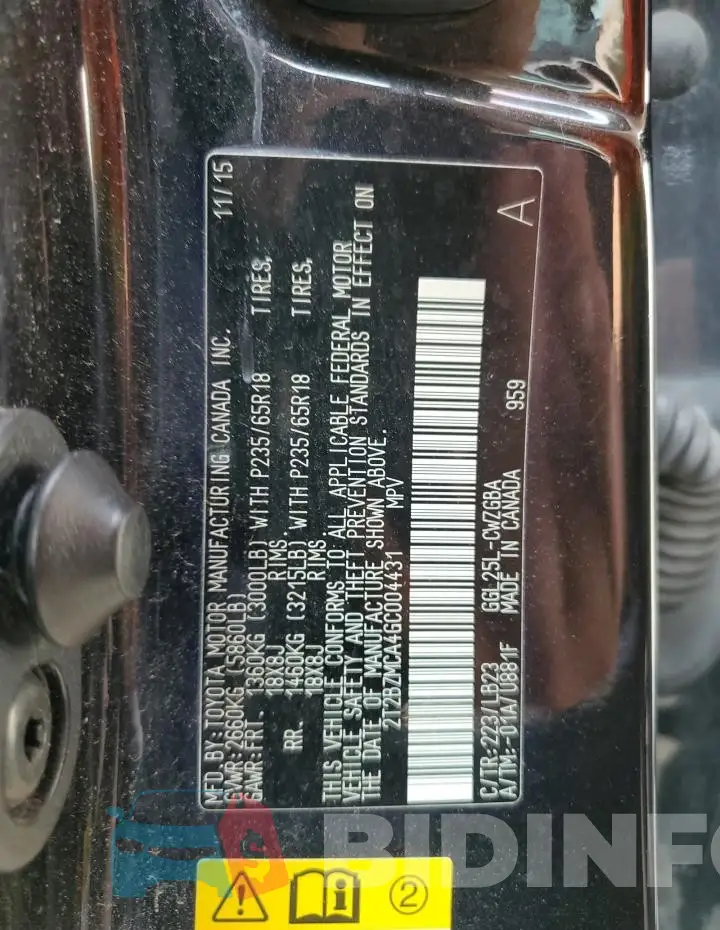 2T2BZMCA4GC004431 Photo# 14