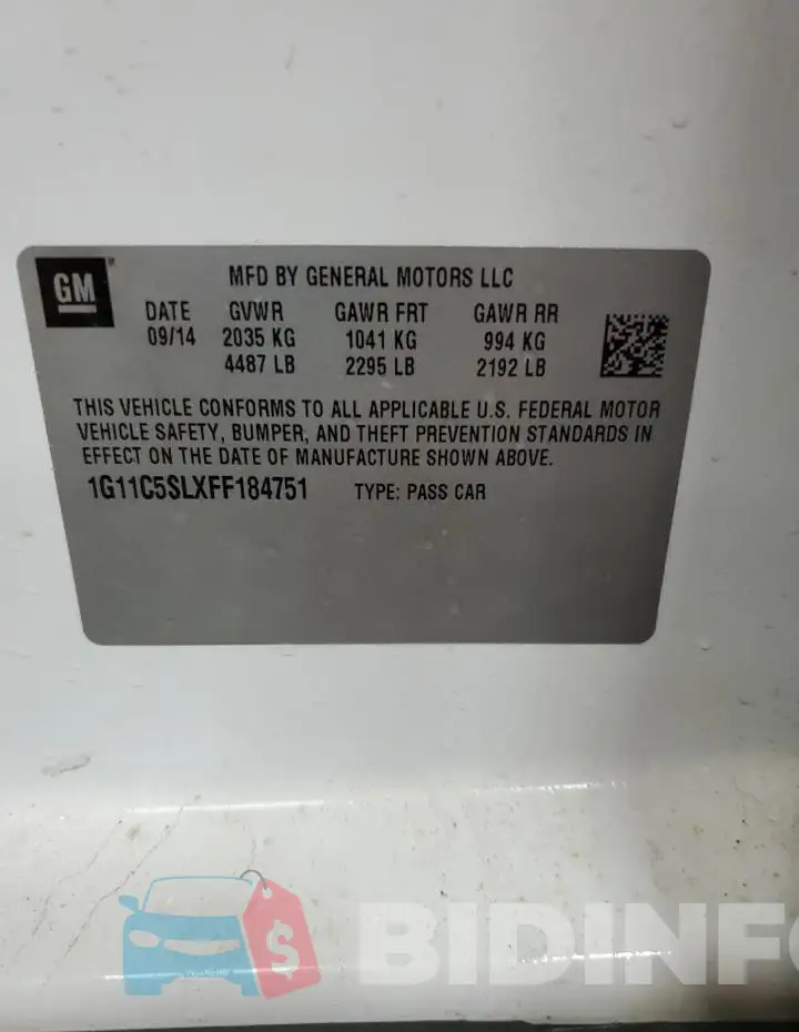 1G11C5SLXFF184751 Photo# 13