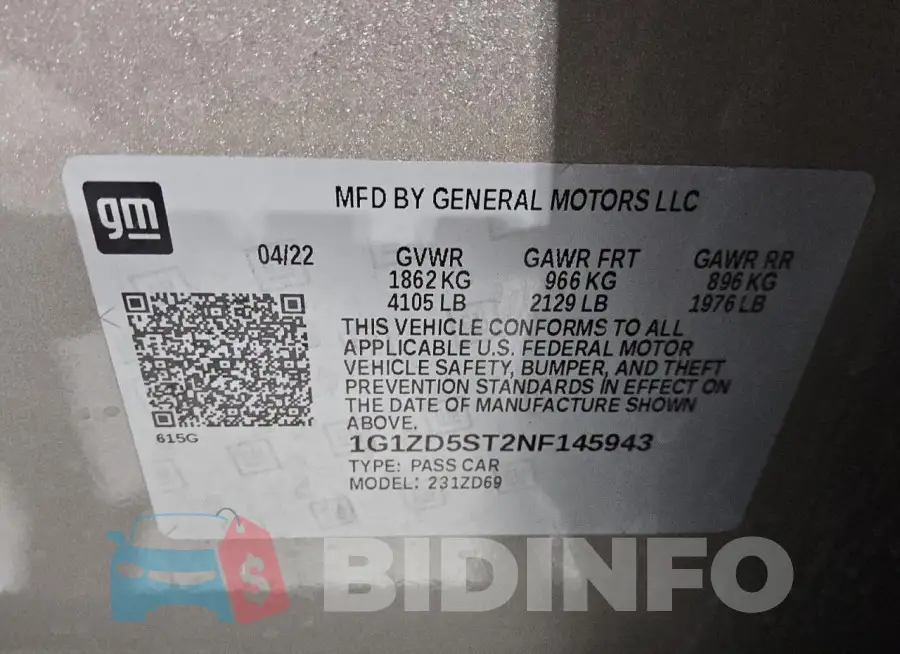 1G1ZD5ST2NF145943 Photo# 12