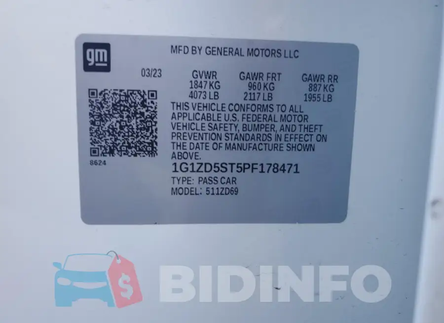 1G1ZD5ST5PF178471 Photo# 12