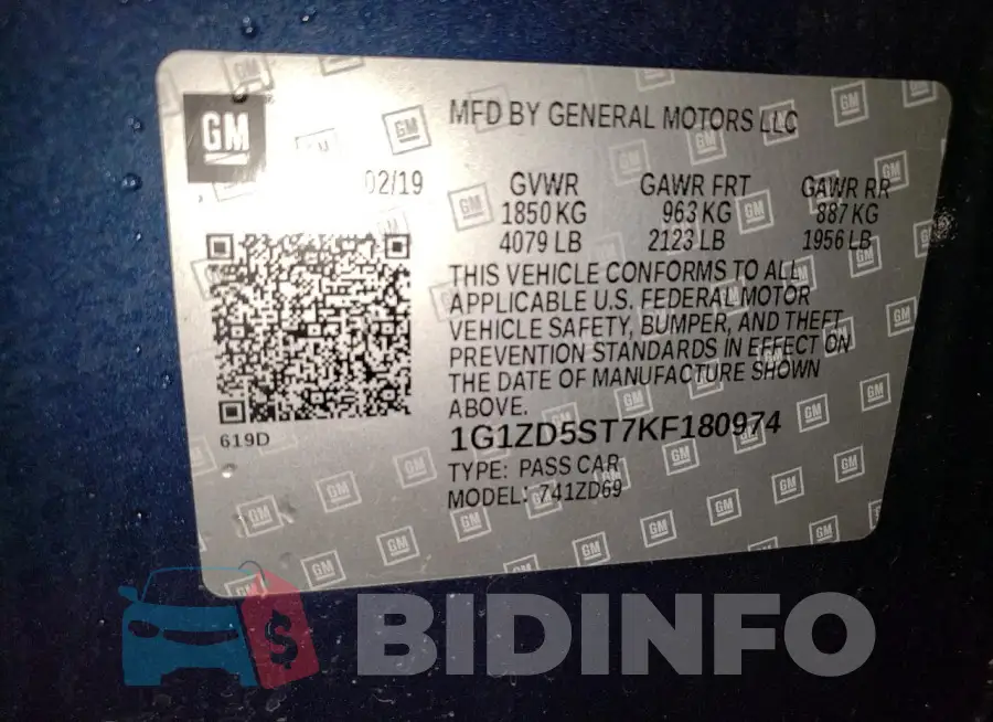 1G1ZD5ST7KF180974 Photo# 12