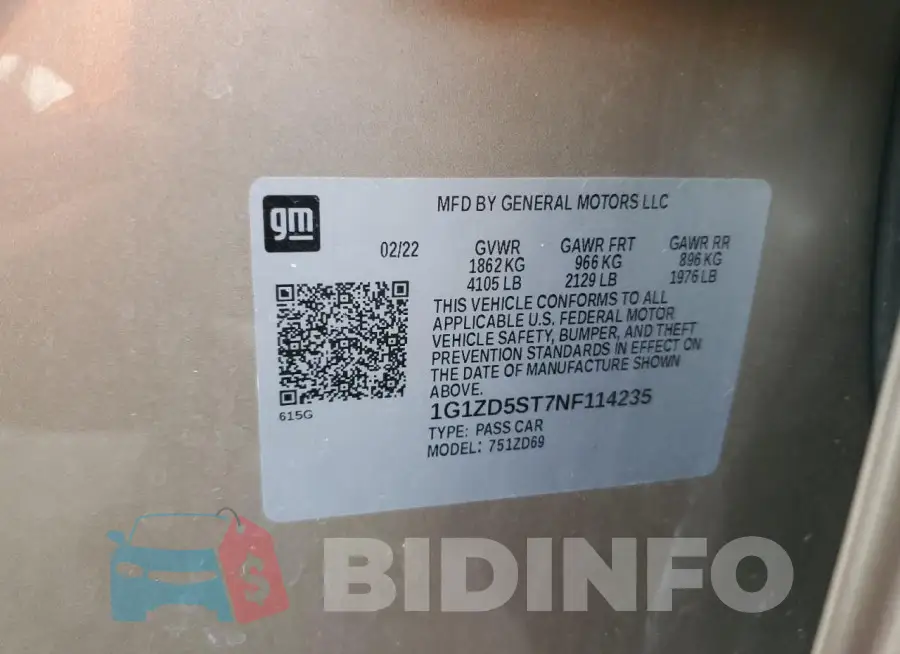 1G1ZD5ST7NF114235 Photo# 12