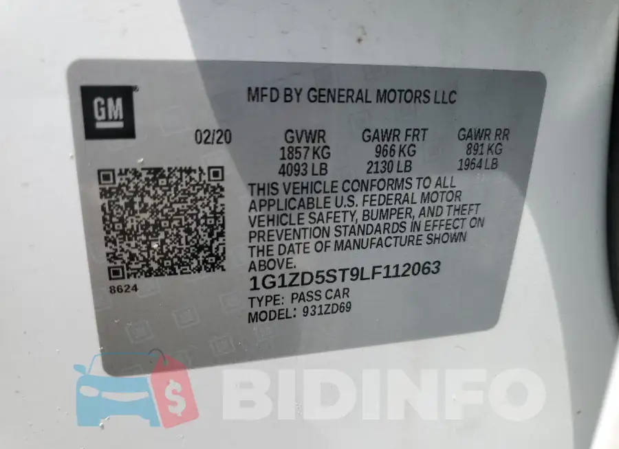 1G1ZD5ST9LF112063 Photo# 12