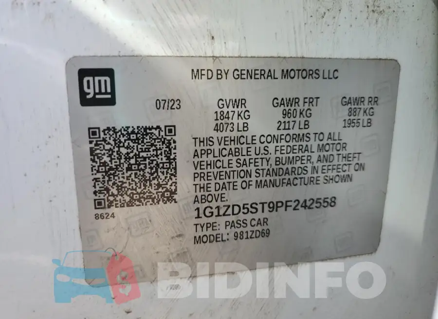 1G1ZD5ST9PF242558 Photo# 12