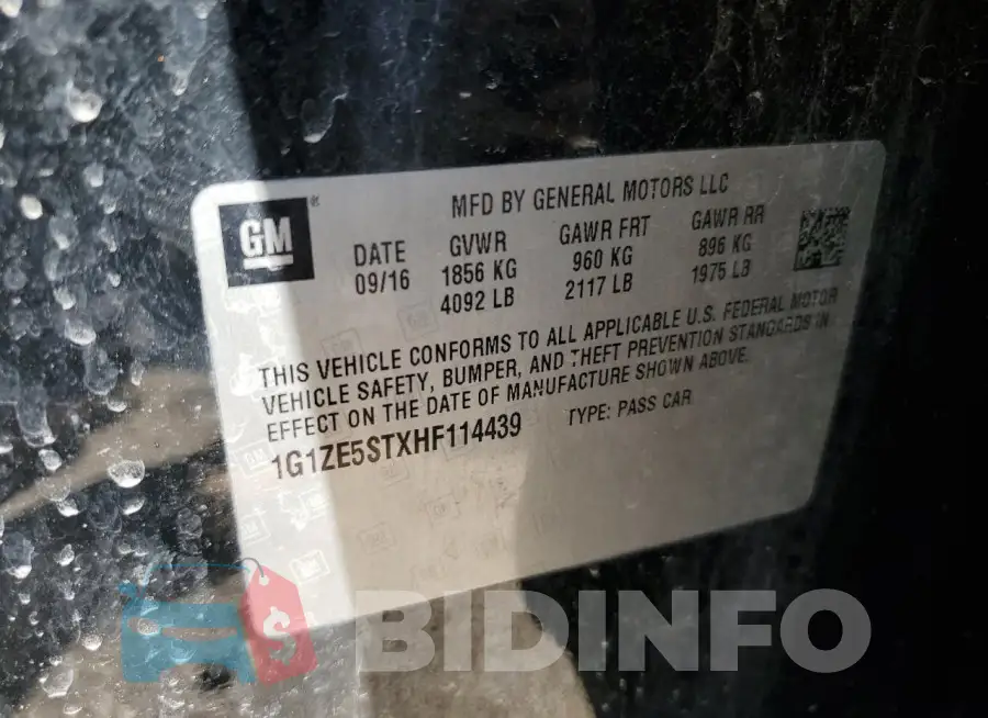 1G1ZE5STXHF114439 Photo# 12