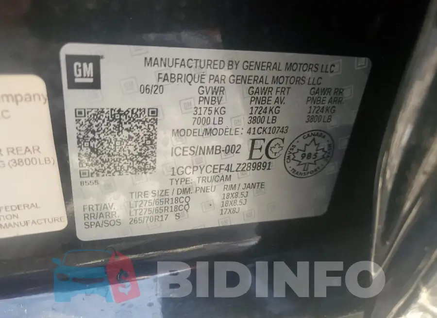 1GCPYCEF4LZ289891 Photo# 12