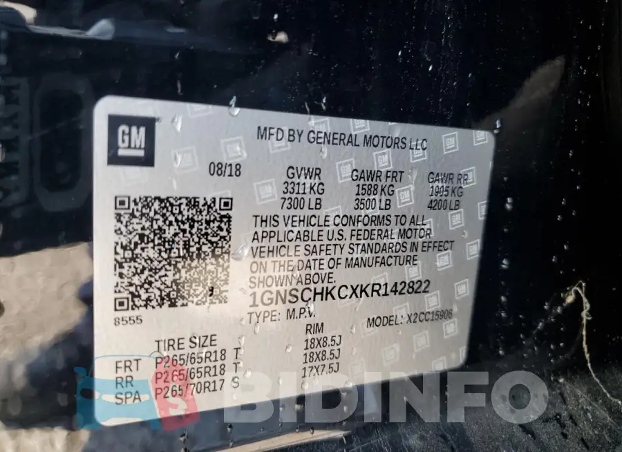1GNSCHKCXKR142822 Photo# 14